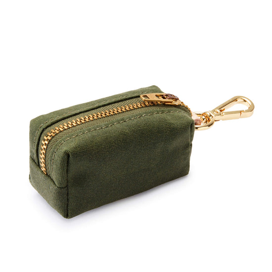 Olive Waxed Canvas Waste Bag Dispenser from The Foggy Dog