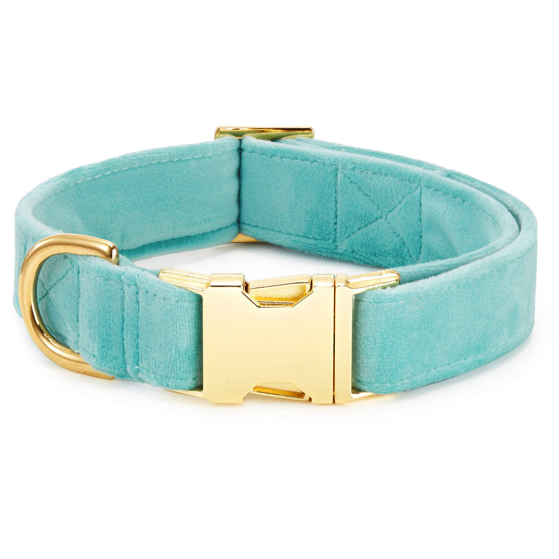 Robin's Egg Velvet Dog Collar The Foggy Dog