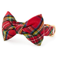 Tartan Plaid Flannel Bow Tie Collar