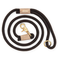 Black and Sand Climbing Rope Dog Leash from The Foggy Dog 6 feet 