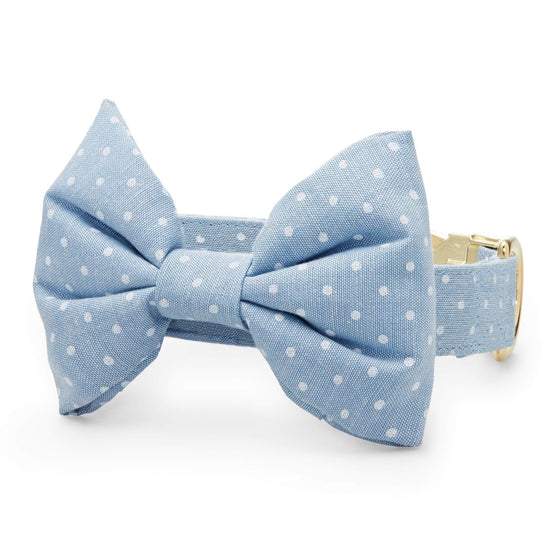 Chambray Dots Bow Tie Collar from The Foggy Dog 
