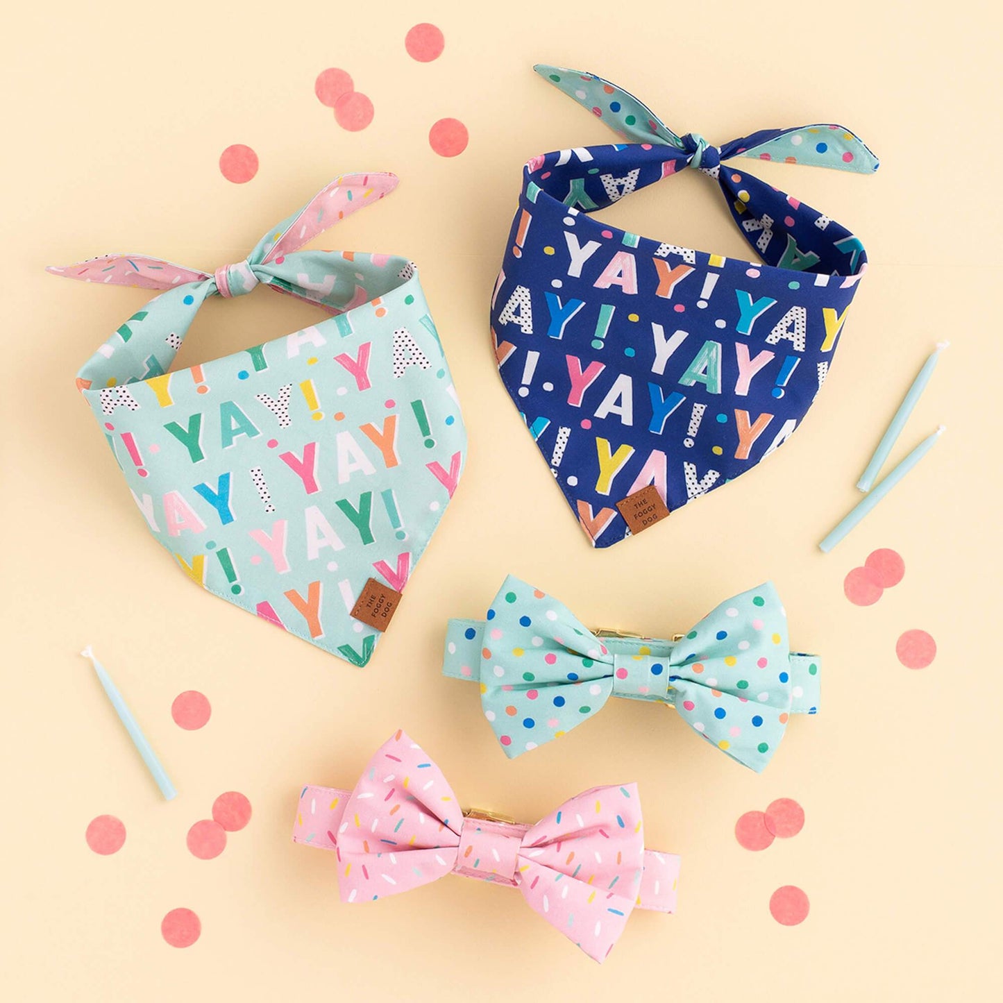 Confetti Dots Bow Tie Collar from The Foggy Dog 
