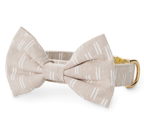 Flax Lines Bow Tie Collar from The Foggy Dog 