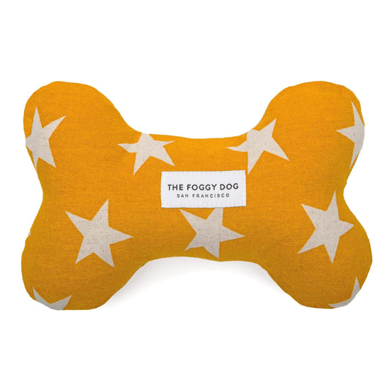 Gold Stars Dog Squeaky Toy from The Foggy Dog 