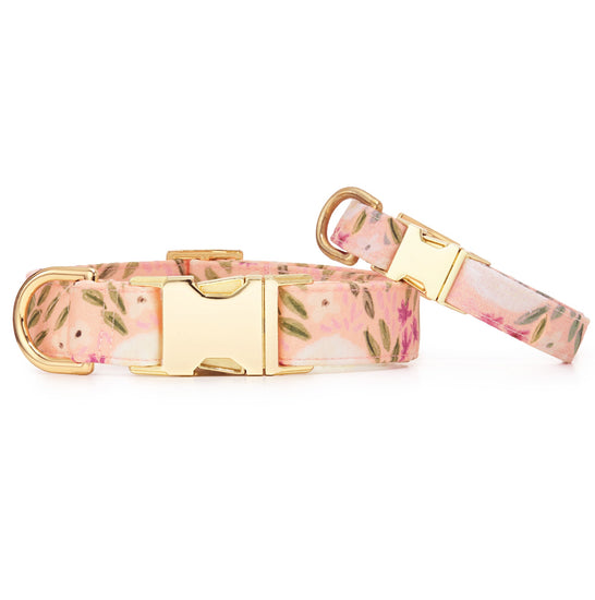 Harper Floral Dog Collar from The Foggy Dog XS Gold 