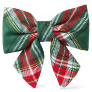 Holly Jolly Flannel Lady Dog Bow from The Foggy Dog Small 