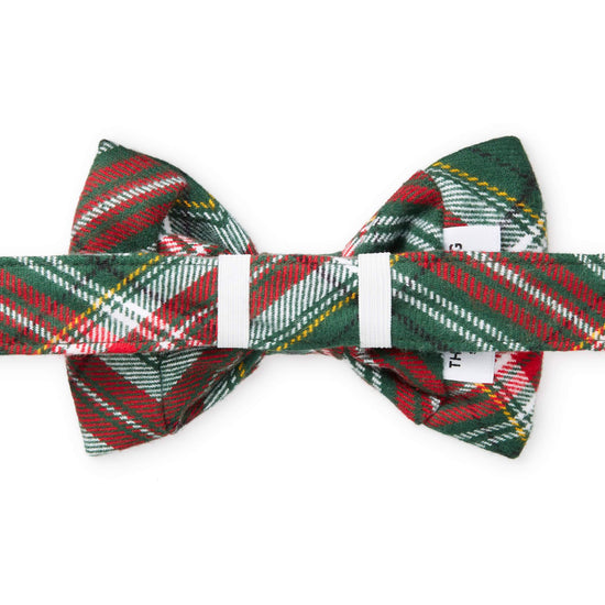 Holly Jolly Plaid Flannel Dog Bow Tie from The Foggy Dog 