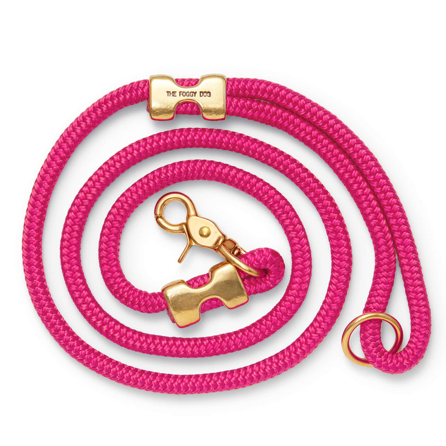 Pink Rope Dog Lead Hot Pink Marine Rope Dog Leash – The Foggy Dog
