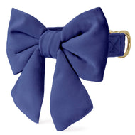Navy Velvet Lady Bow Collar from The Foggy Dog XS Small 