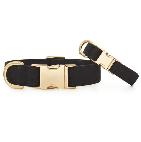 Onyx Dog Collar from The Foggy Dog XS Gold 