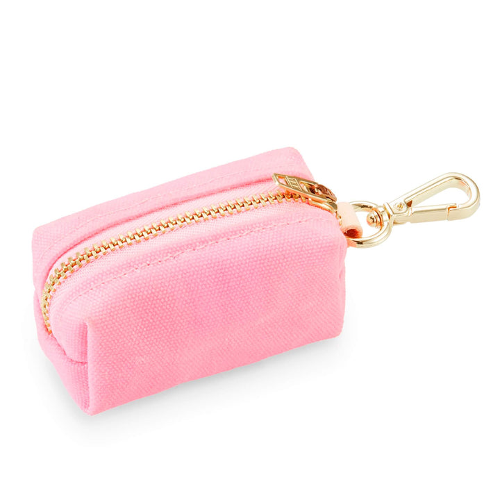 Hot Pink Waxed Canvas Poop Bag Dispenser