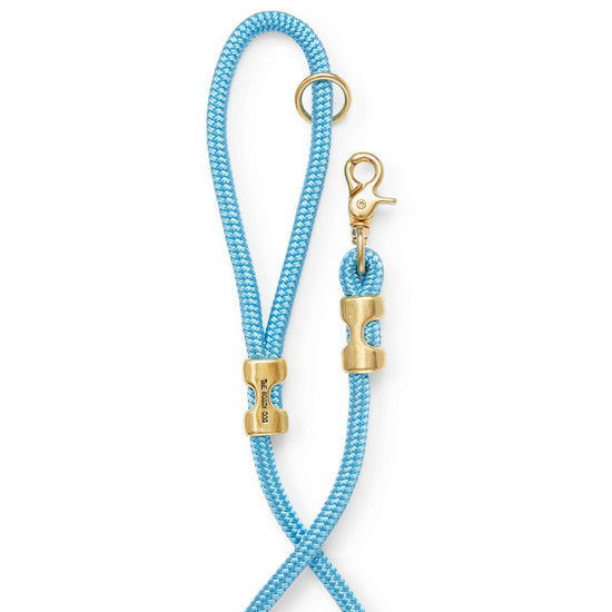 Powder Blue Marine Rope Dog Leash (Standard/Petite) from The Foggy Dog 