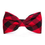 Red and Black Buffalo Check Dog Bow Tie from The Foggy Dog 