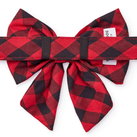 Red and Black Buffalo Check Lady Bow Collar from The Foggy Dog 