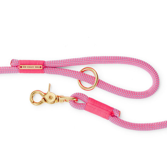 Watermelon Pink Climbing Rope Dog Leash from The Foggy Dog 